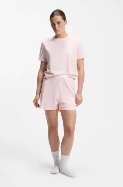 Pyjama-Shorts aus elastischem Baumwoll-Jersey mit Logo-Bund