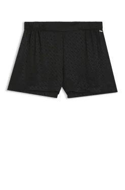 Pyjama-Shorts aus Satin mit Monogramm-Jacquard