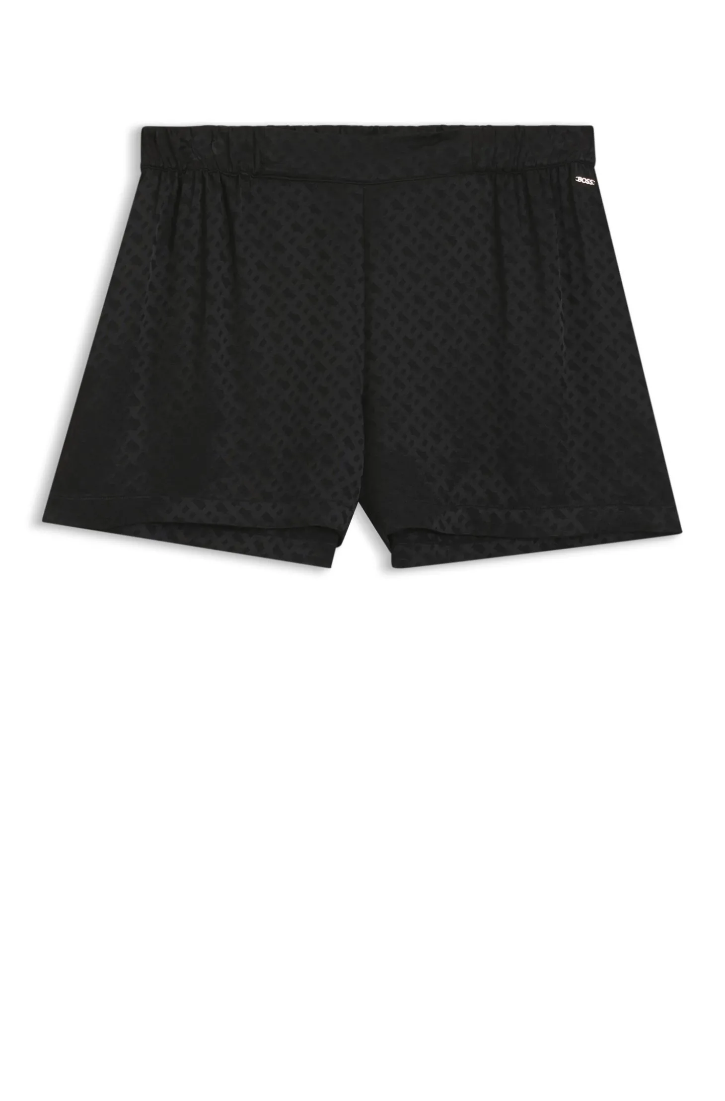 Pyjama-Shorts aus Satin mit Monogramm-Jacquard