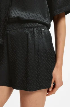 Pyjama-Shorts aus Satin mit Monogramm-Jacquard