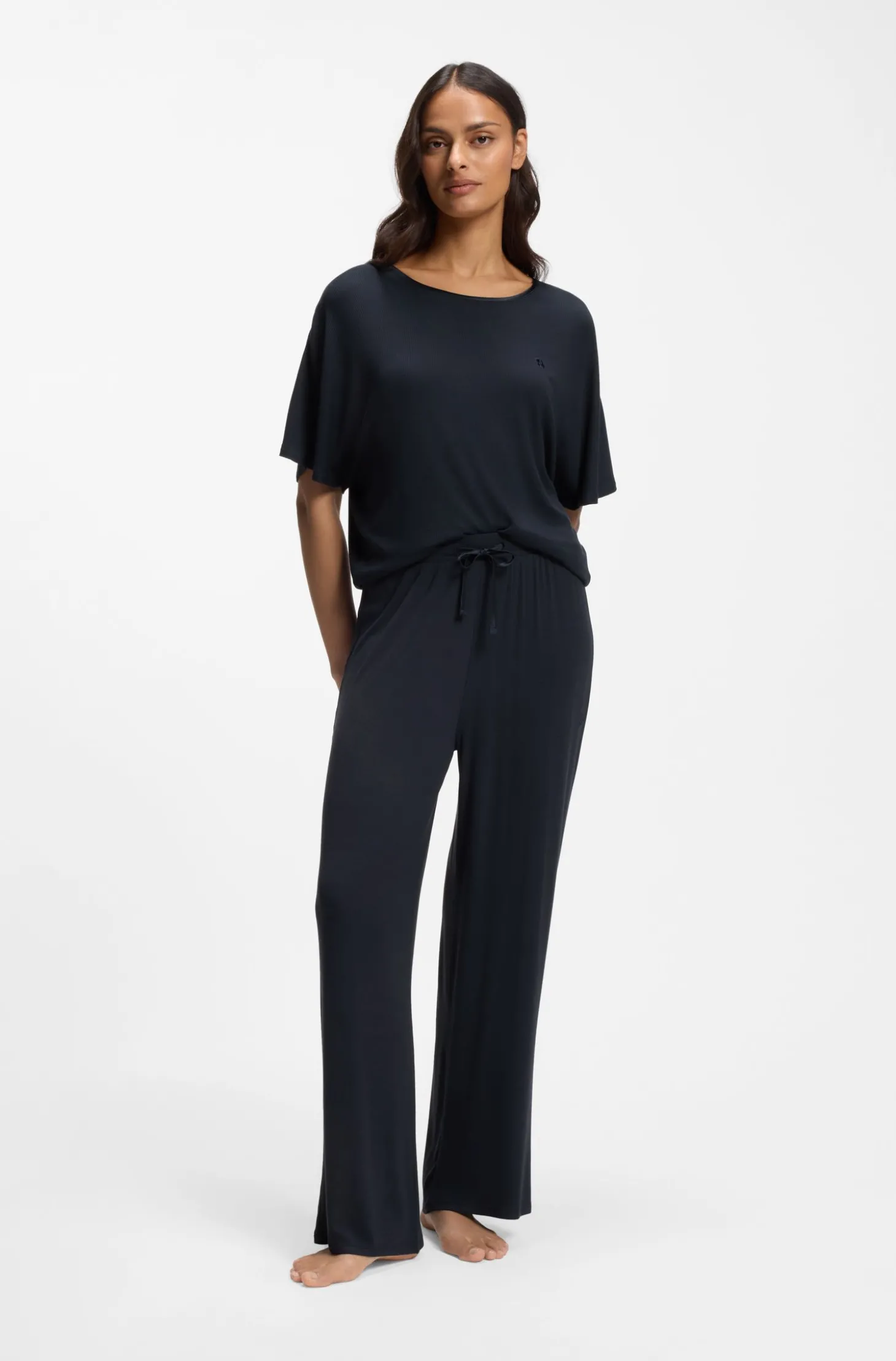 Pyjama-Top aus Ripp-Jersey mit Double-B-Monogramm