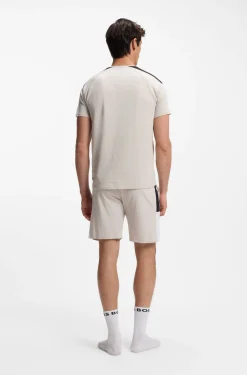 Pyjama-T-Shirt aus Baumwoll-Mix mit Colour-Block-Design