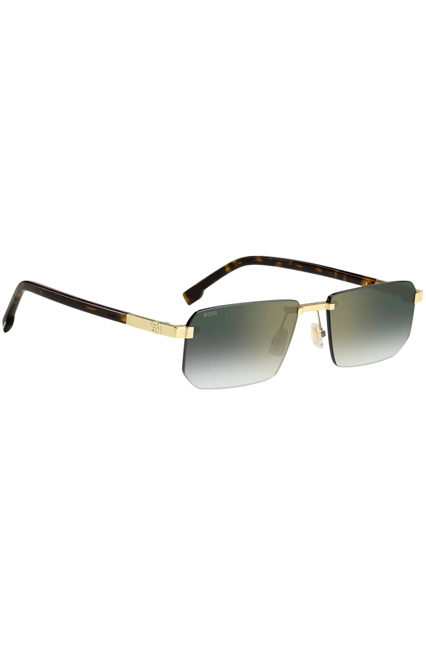 Randlose Sonnenbrille mit Double-B-Monogramm