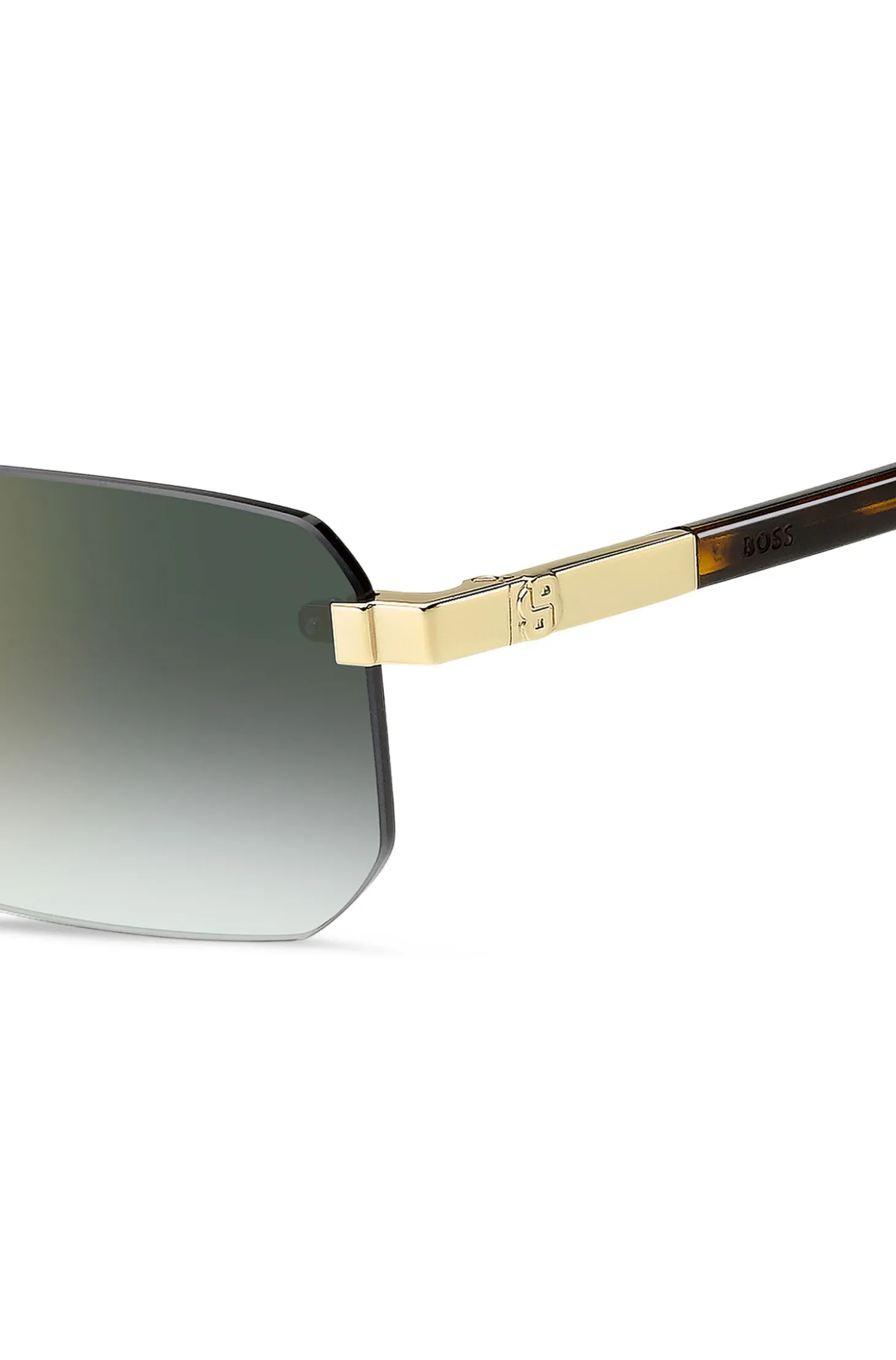 Randlose Sonnenbrille mit Double-B-Monogramm