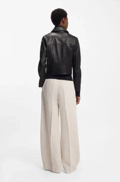Regular-Fit Bikerjacke aus Leder