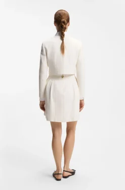 Regular-Fit Blazer aus Baumwoll-Mix in Bouclé
