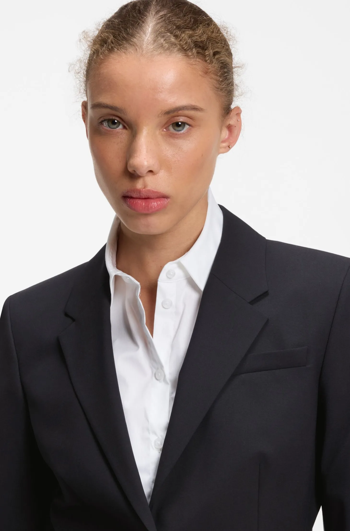 Regular-Fit Blazer aus elastischem Gewebe