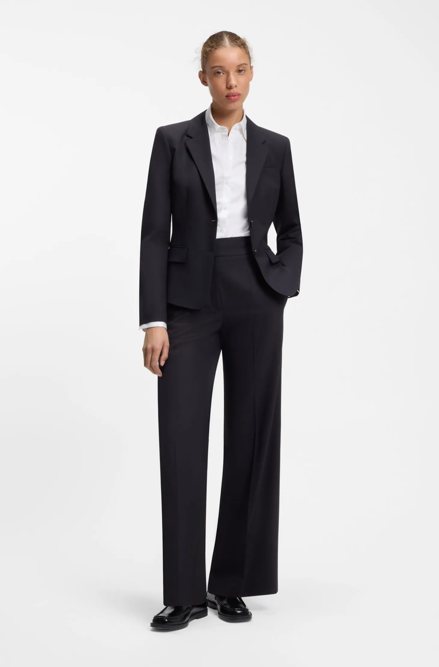 Regular-Fit Blazer aus elastischem Gewebe