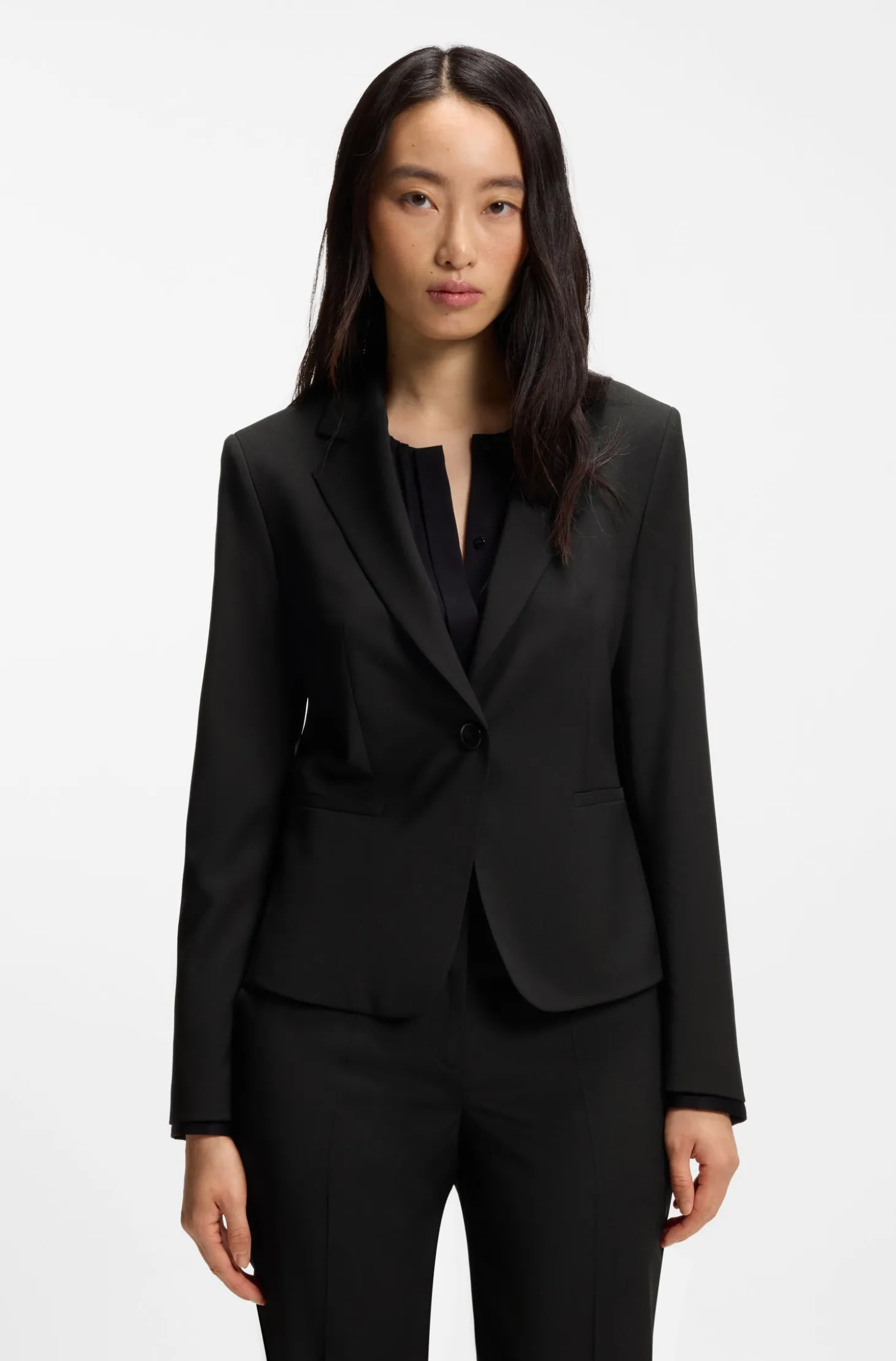 Regular-Fit Blazer aus in Italien gefertigter Schurwolle