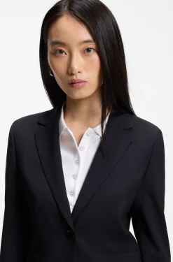 Regular-Fit Blazer aus in Italien gefertigter Schurwolle