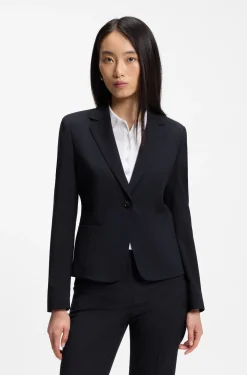 Regular-Fit Blazer aus in Italien gefertigter Schurwolle