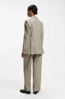 Regular-Fit Blazer aus italienischer Schurwolle mit Stretch-Anteil