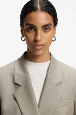 Regular-Fit Blazer aus italienischer Schurwolle mit Stretch-Anteil
