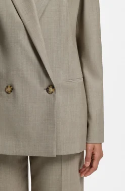 Regular-Fit Blazer aus italienischer Schurwolle mit Stretch-Anteil