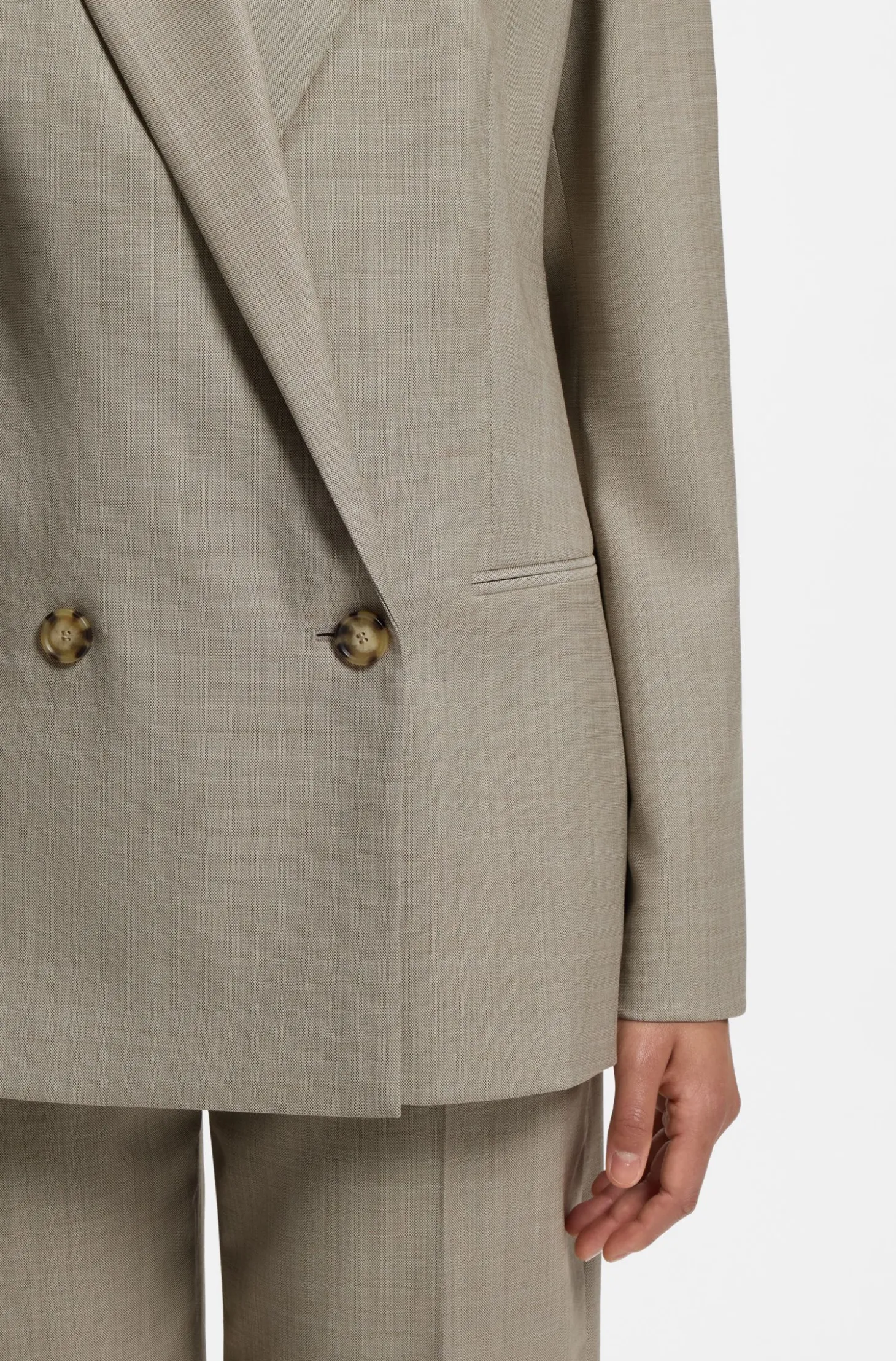 Regular-Fit Blazer aus italienischer Schurwolle mit Stretch-Anteil