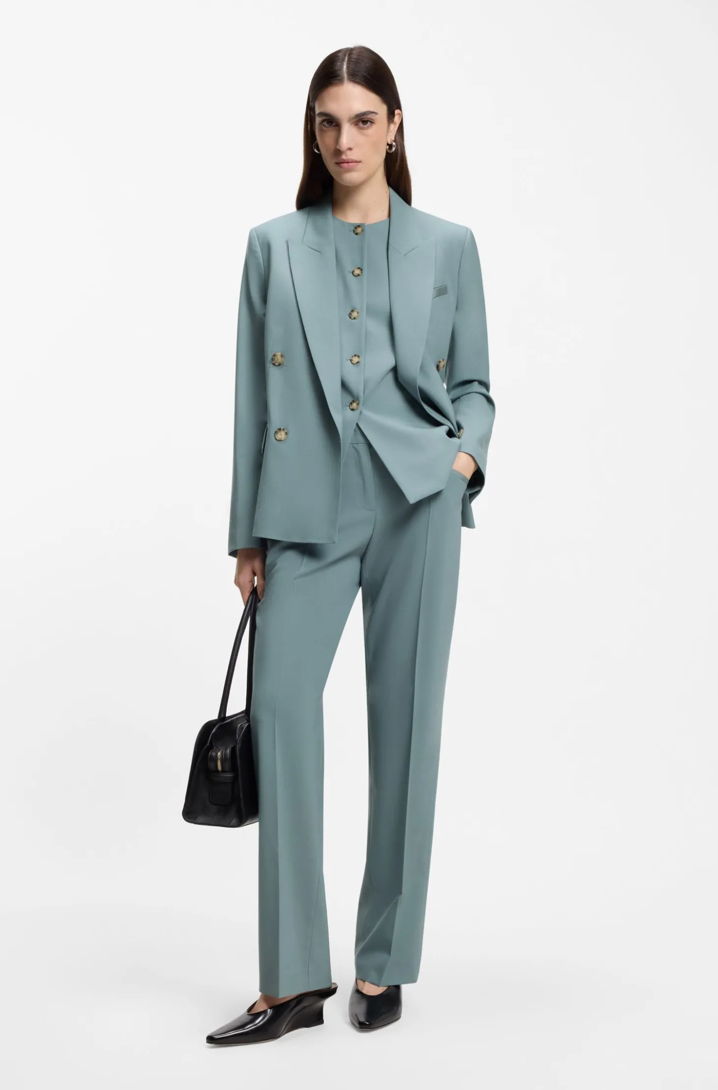 Regular-Fit Blazer aus Schurwolle