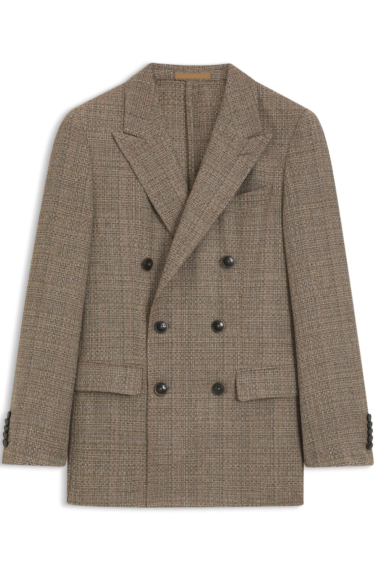 Regular-Fit Blazer aus Seide und Schurwolle