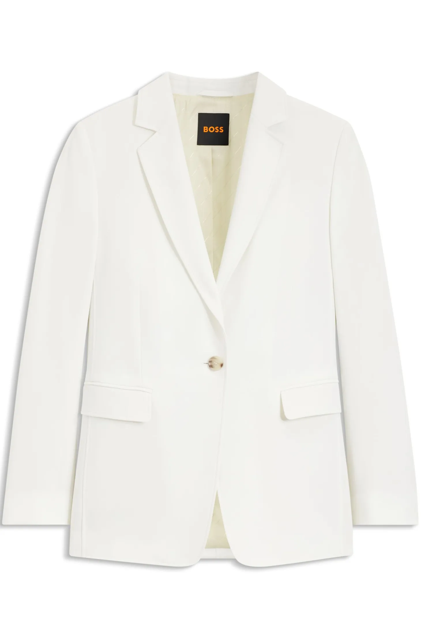 Regular-Fit Blazer aus Stretch-Crêpe