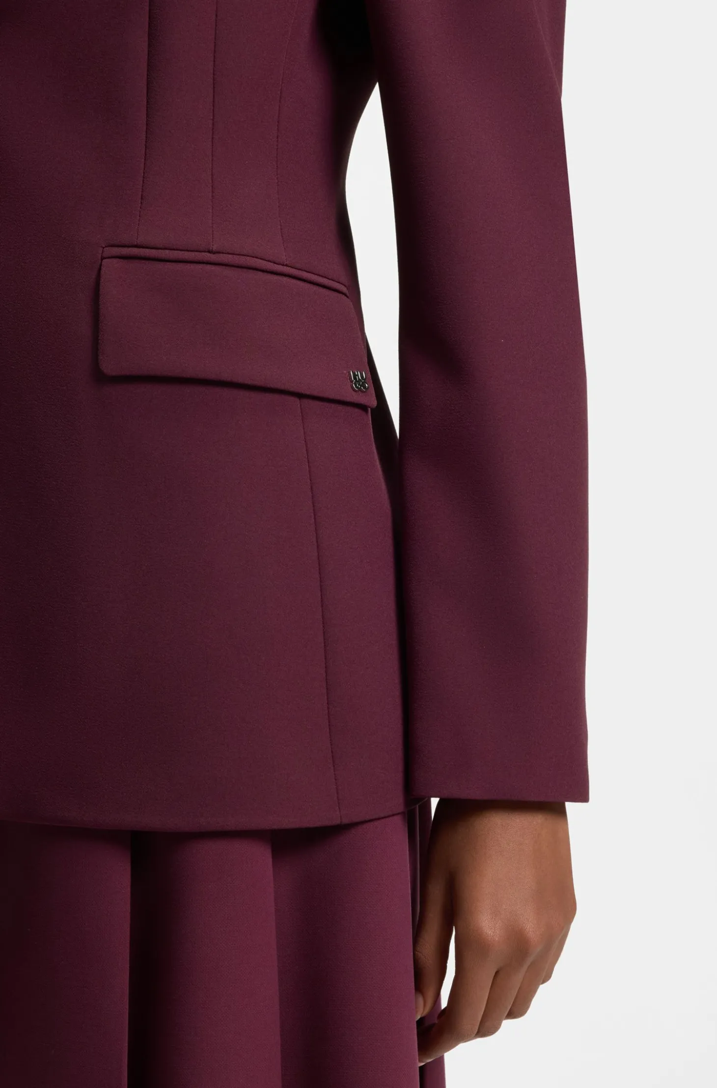 Regular-Fit Blazer aus Stretch-Gewebe