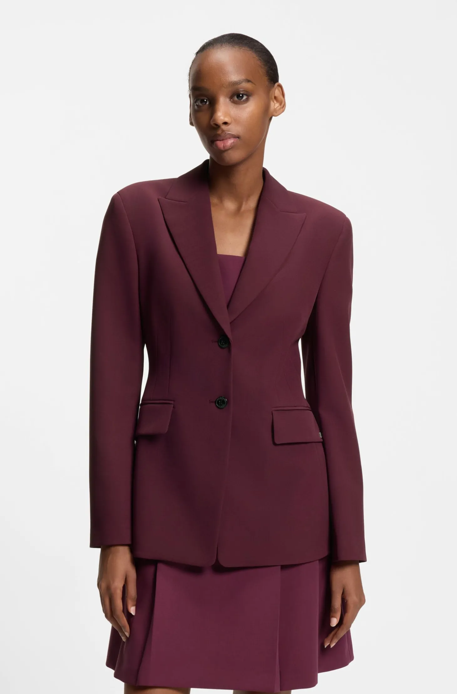 Regular-Fit Blazer aus Stretch-Gewebe
