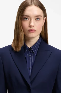 Regular-Fit Blazer aus Stretch-Gewebe