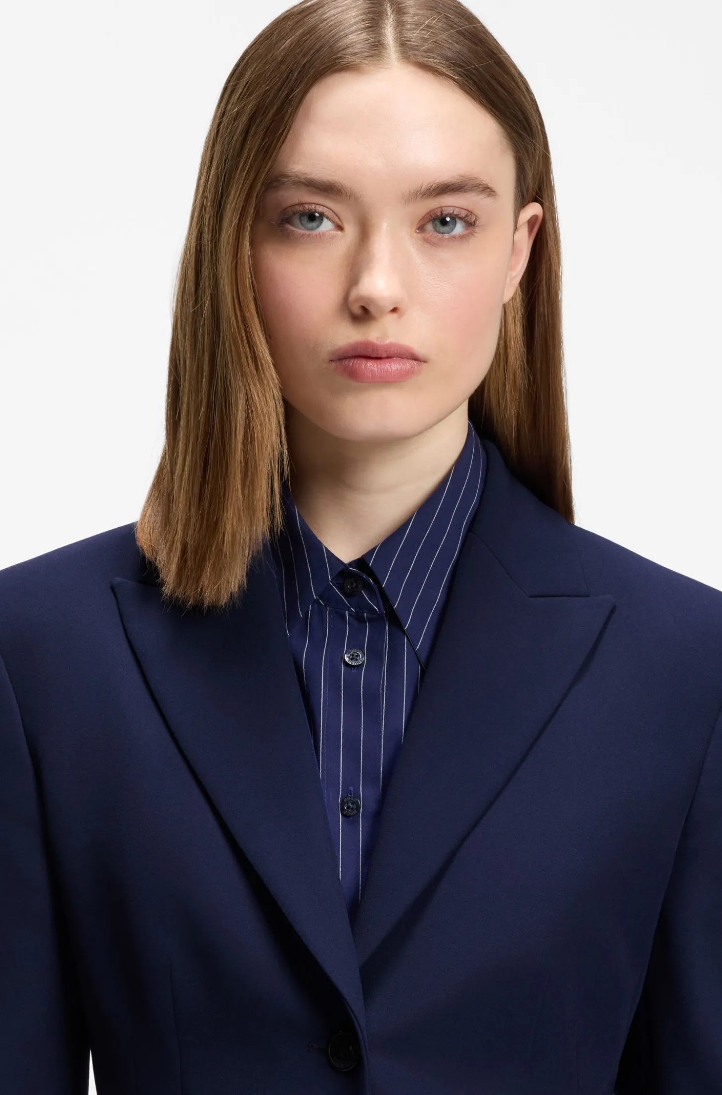 Regular-Fit Blazer aus Stretch-Gewebe