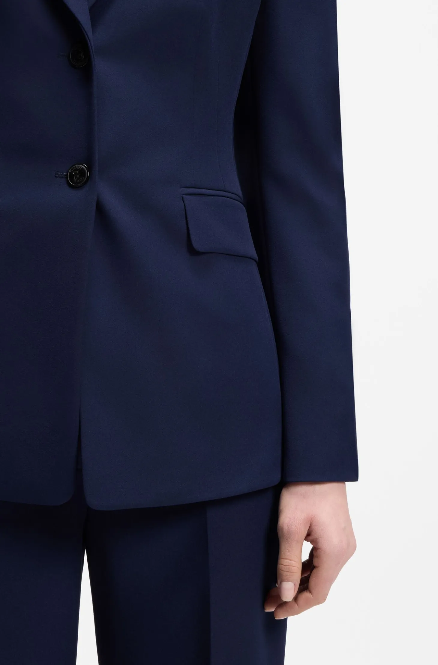 Regular-Fit Blazer aus Stretch-Gewebe
