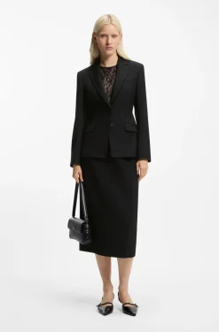 Regular-Fit Blazer aus Stretch-Twill