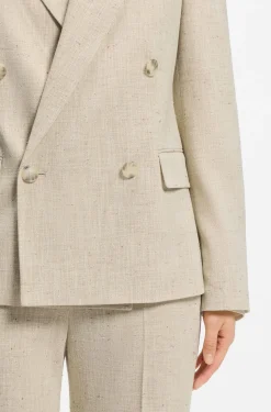 Regular-Fit Blazer aus strukturiertem Slub-Gewebe