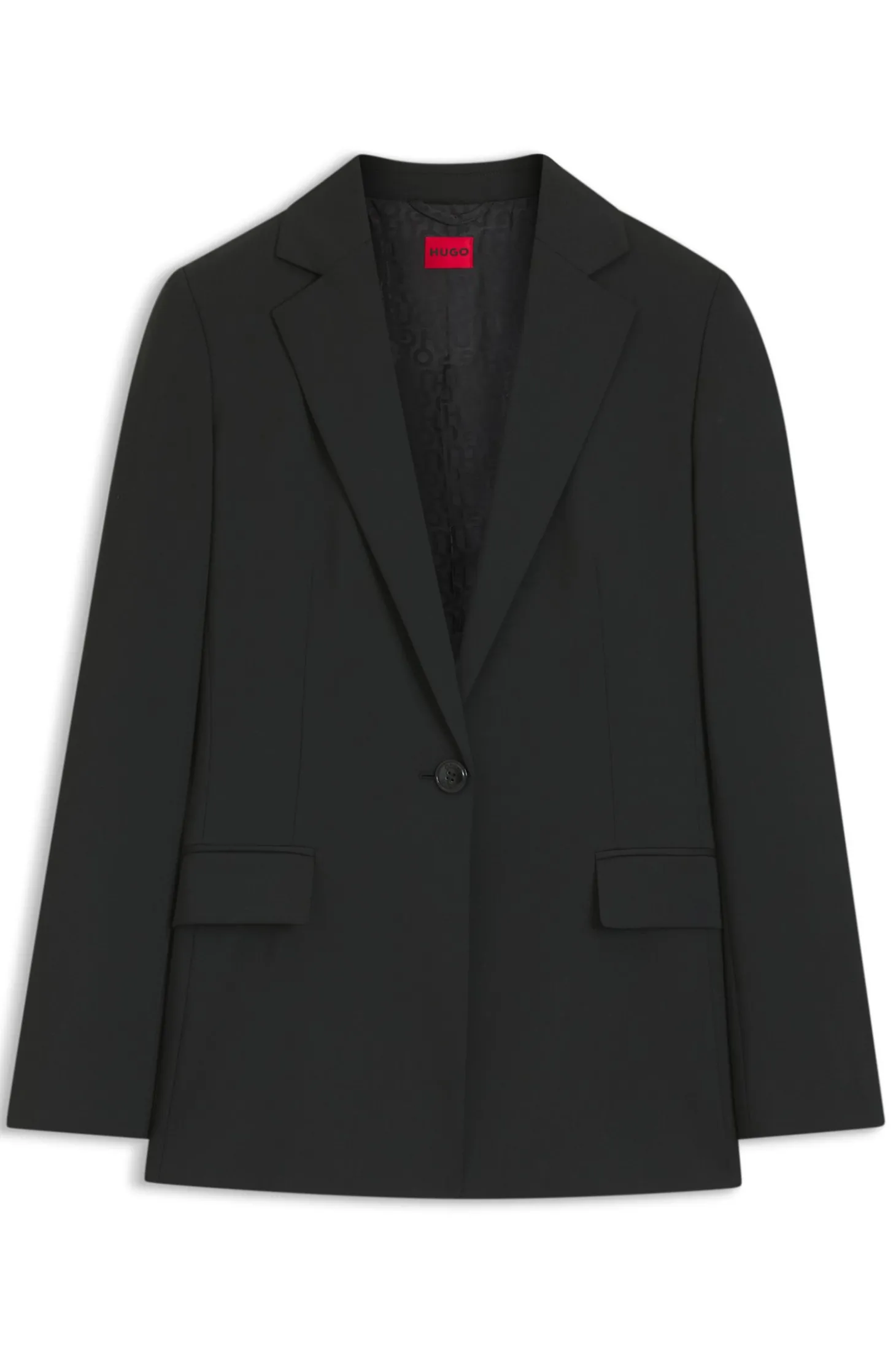 Regular-Fit Blazer mit fallendem Revers