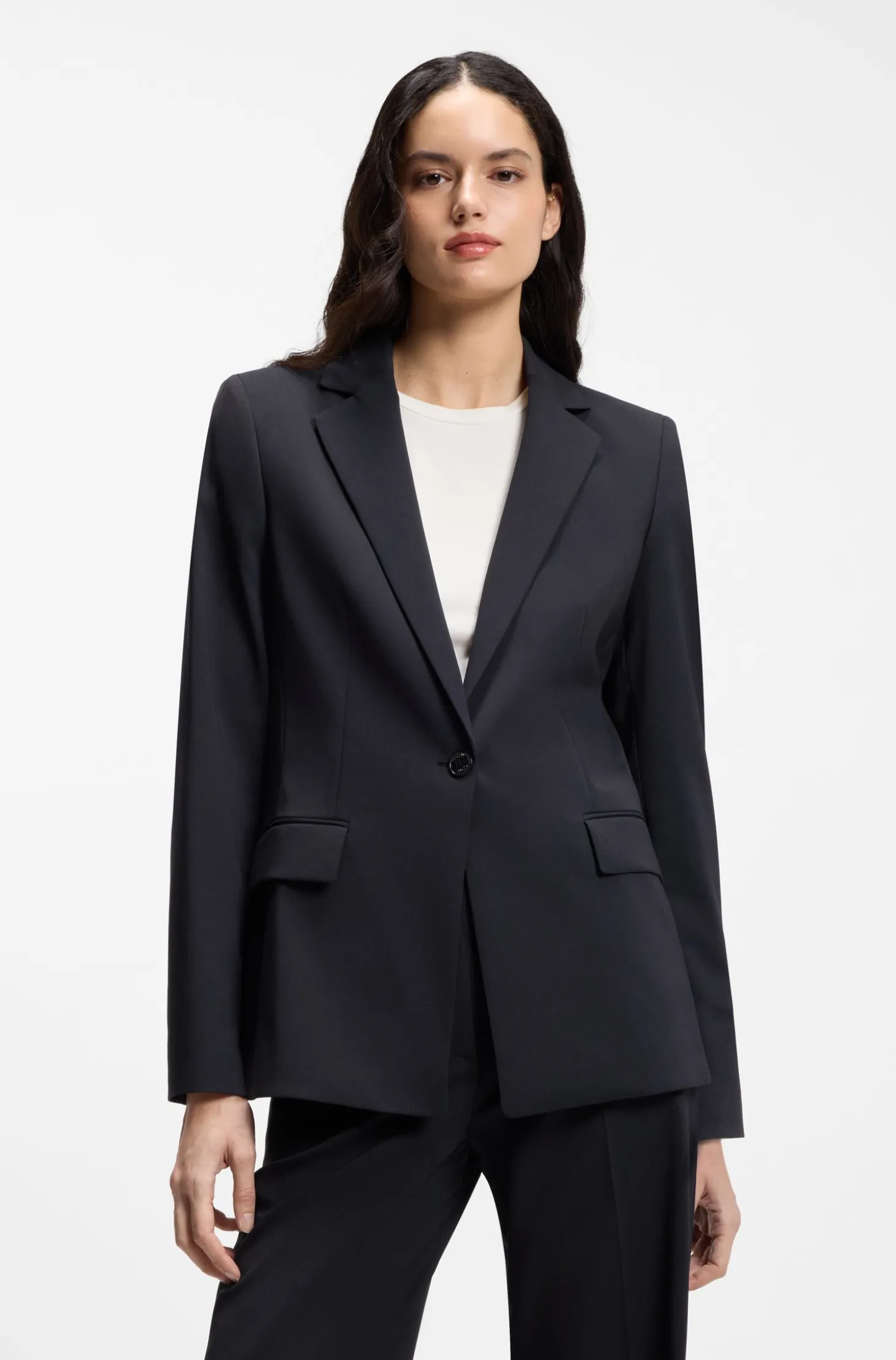 Regular-Fit Blazer mit fallendem Revers