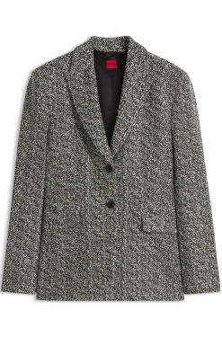Regular-Fit Blazer mit Fischgrätmuster