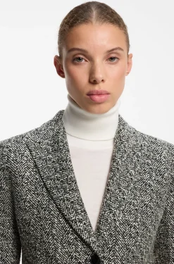 Regular-Fit Blazer mit Fischgrätmuster