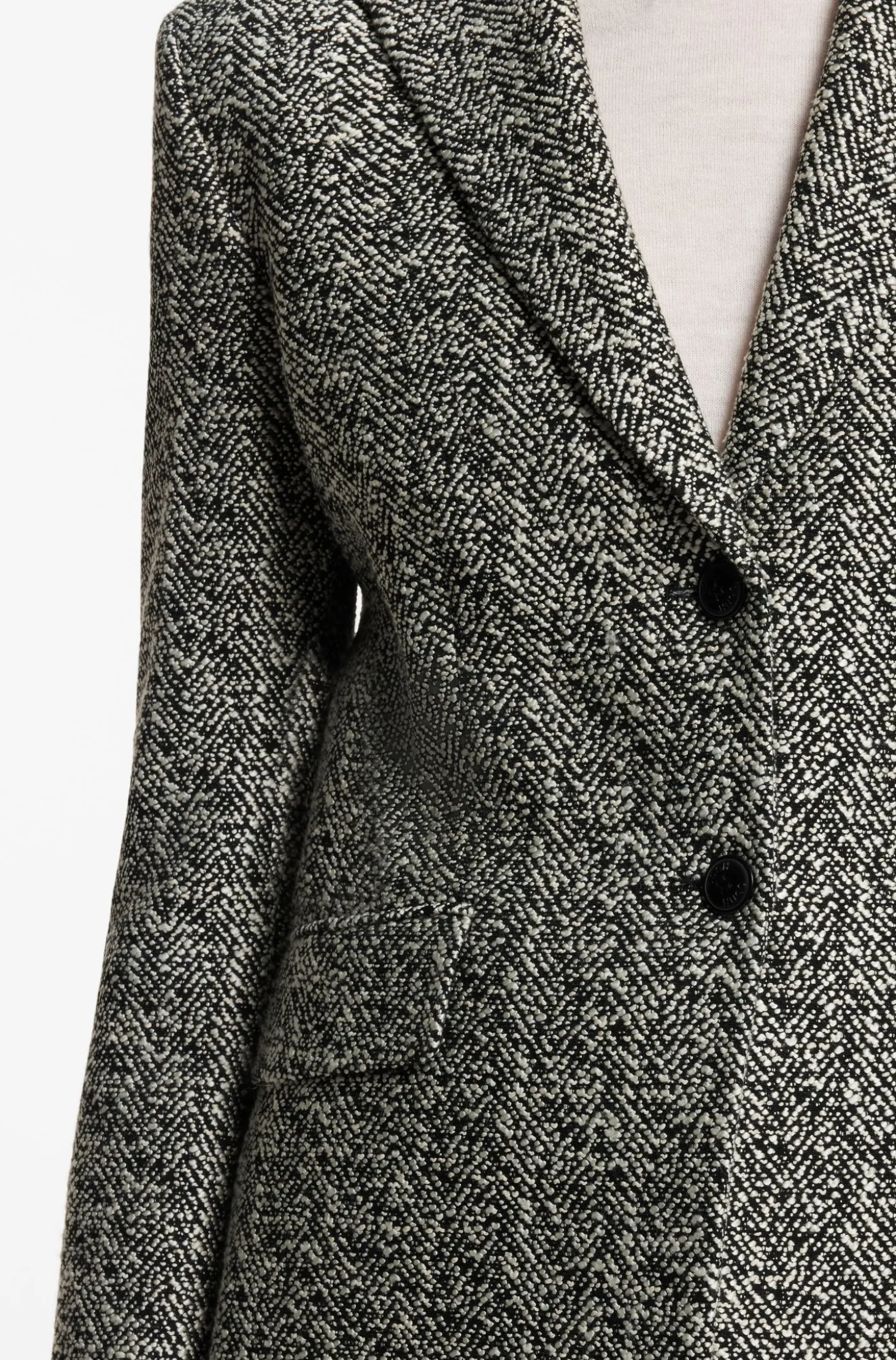 Regular-Fit Blazer mit Fischgrätmuster