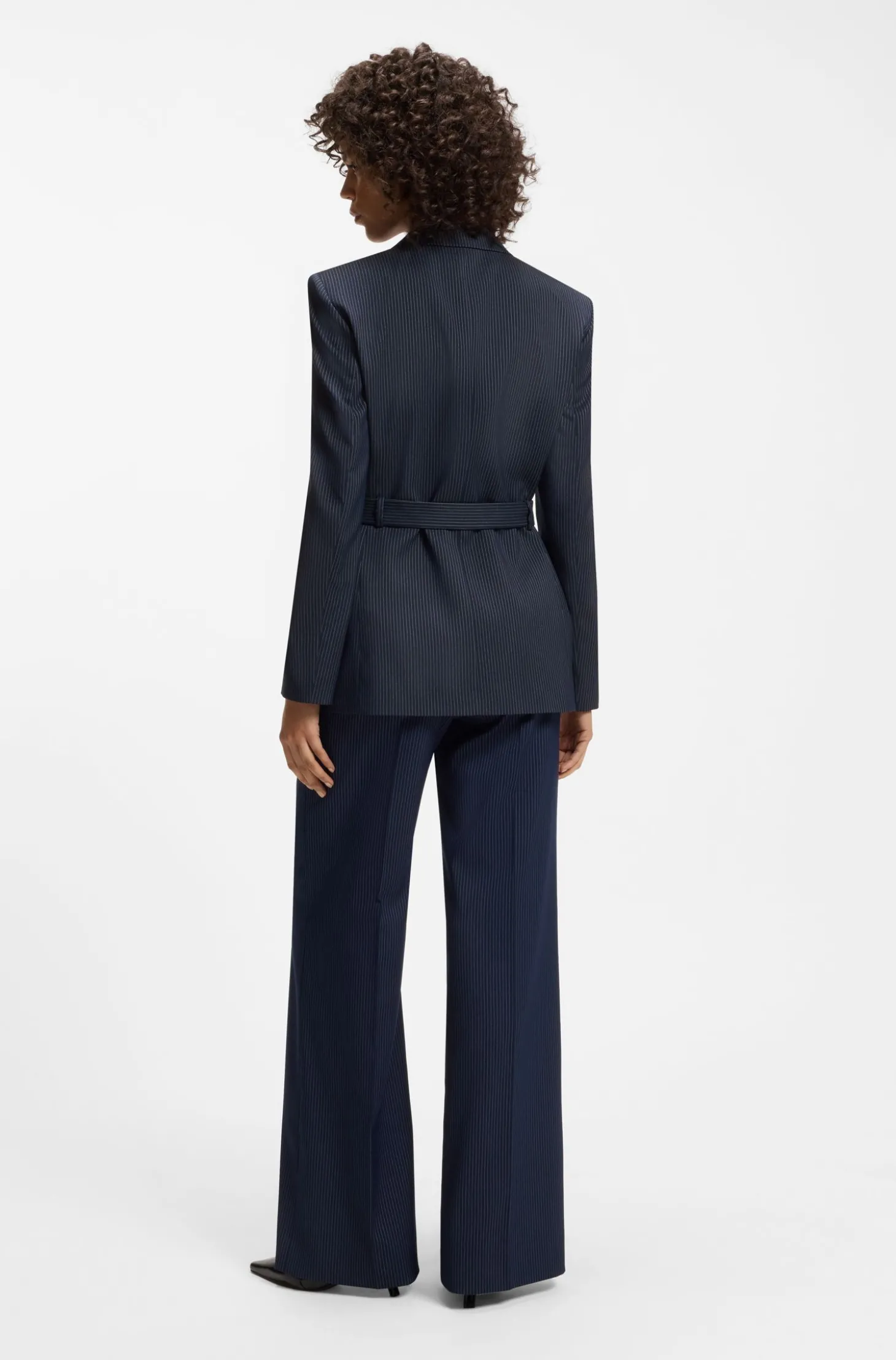 Regular-Fit Blazer mit Gürtel mit Schließe