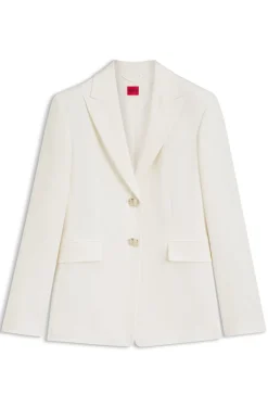 Regular-Fit Blazer mit Knöpfen in Goldoptik