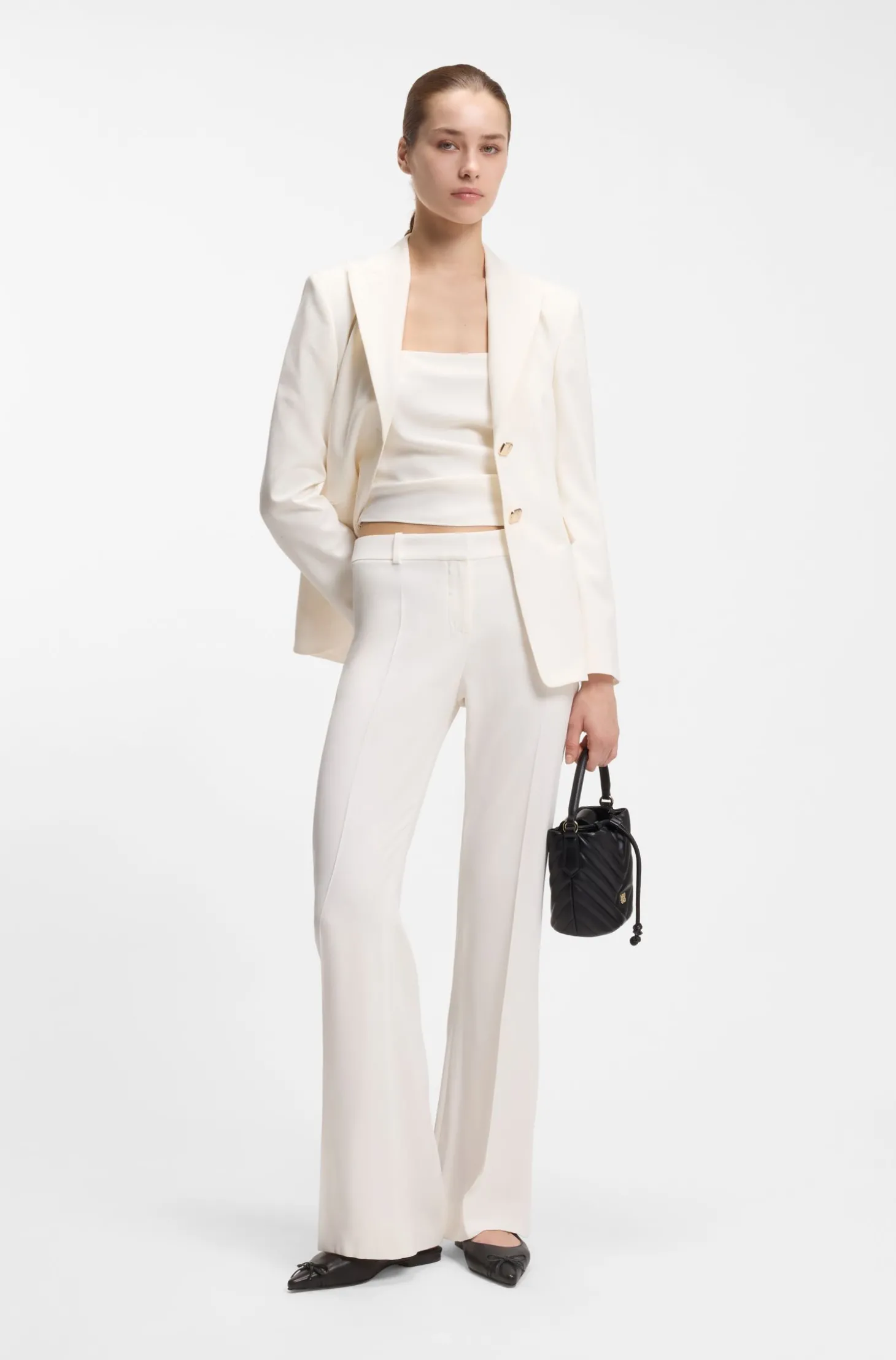 Regular-Fit Blazer mit Knöpfen in Goldoptik