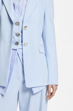 Regular-Fit Blazer mit Knöpfen in Goldoptik