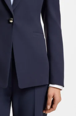Regular-Fit Blazer mit Metallknopf