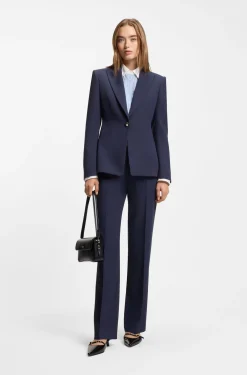 Regular-Fit Blazer mit Metallknopf