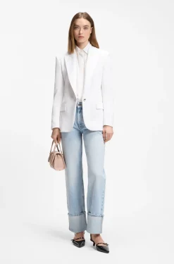 Regular-Fit Blazer mit Metallknopf