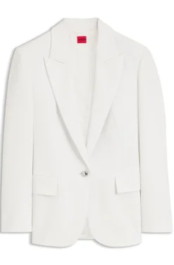 Regular-Fit Blazer mit Metallknopf