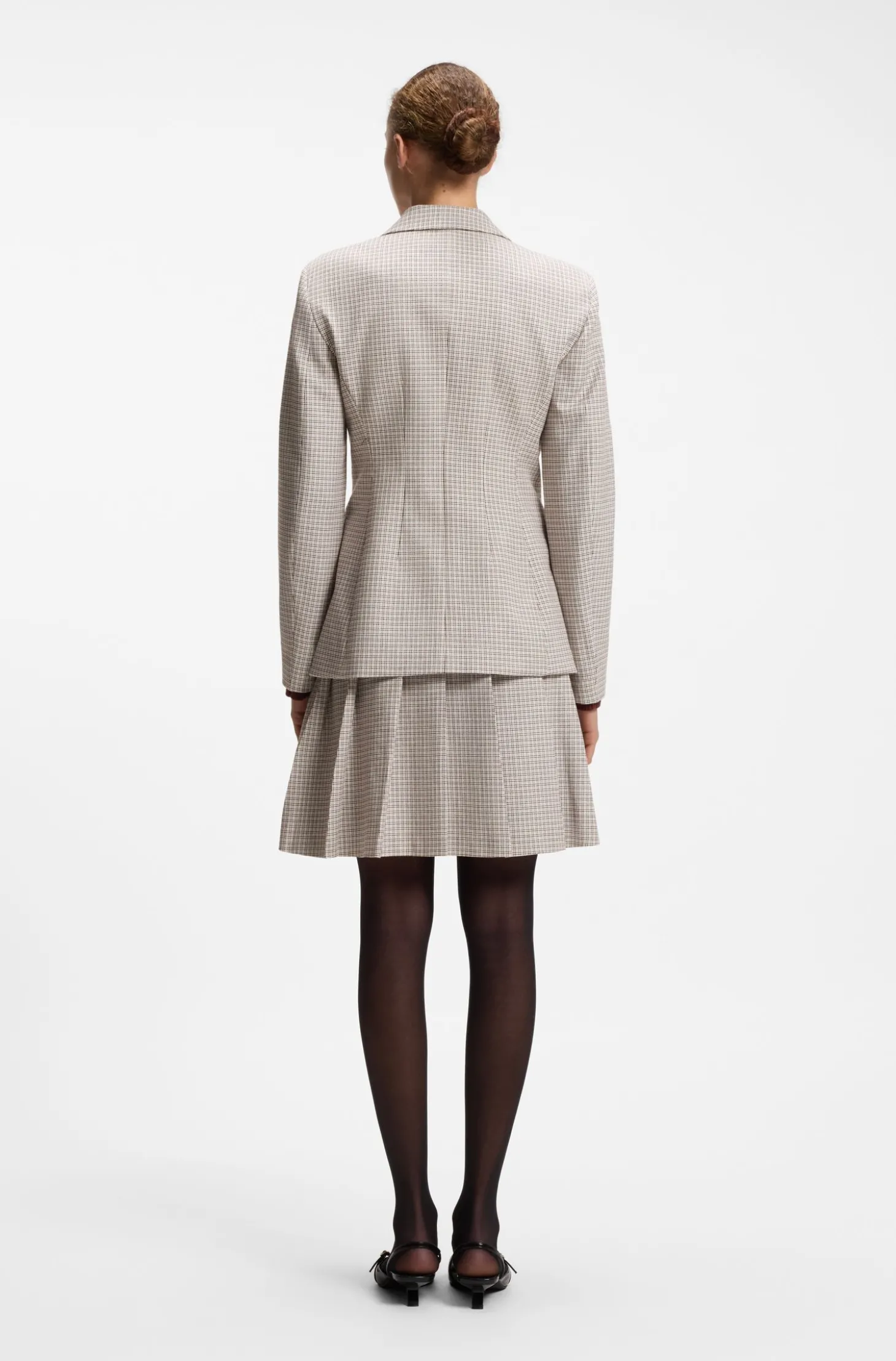 Regular-Fit Blazer mit Mikro-Karo