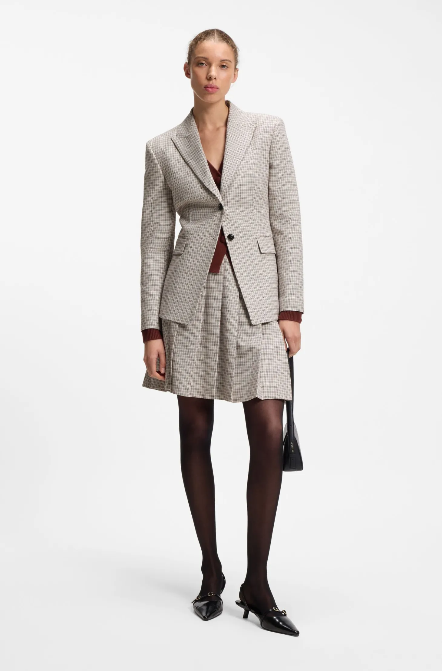 Regular-Fit Blazer mit Mikro-Karo
