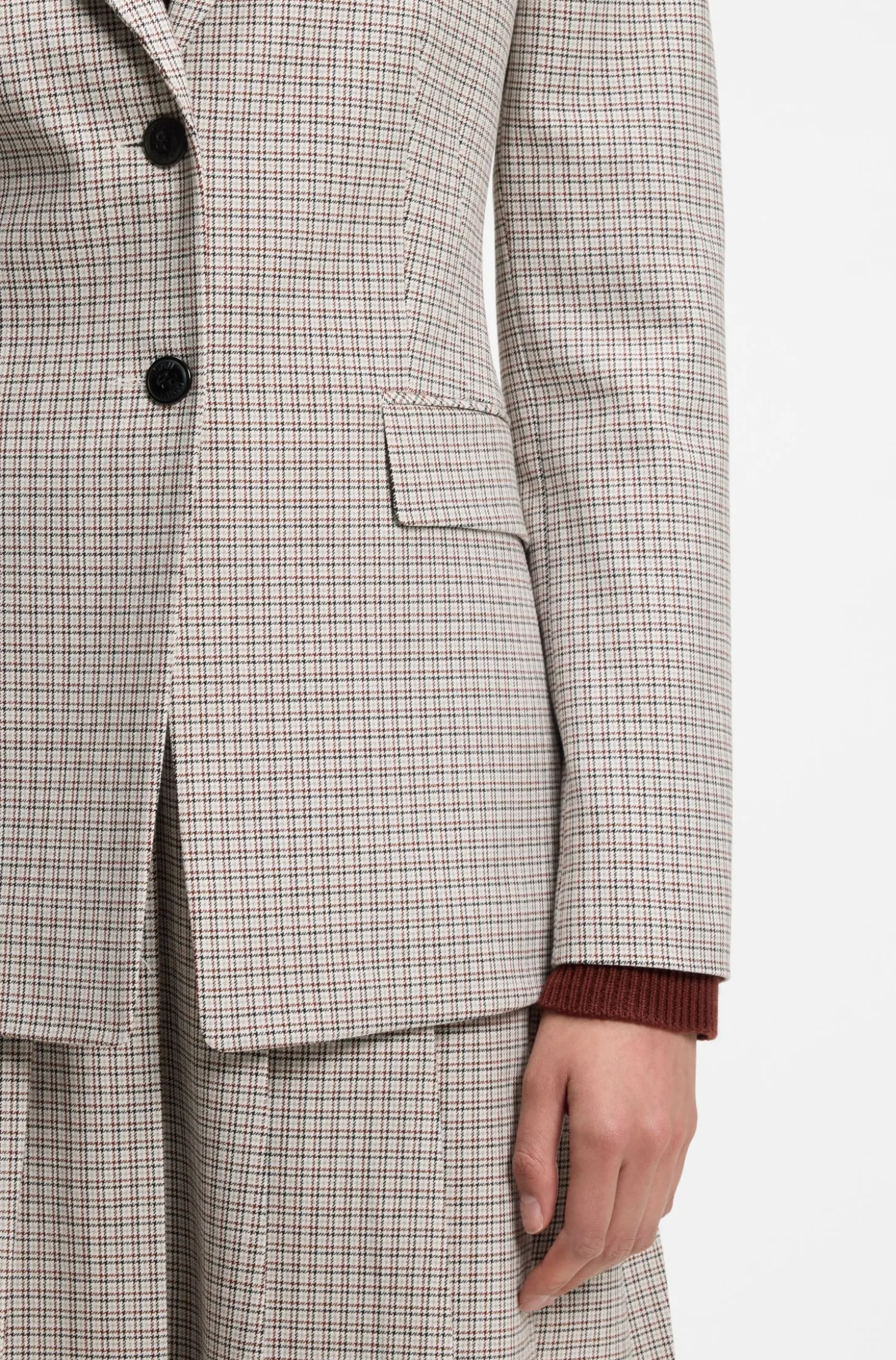 Regular-Fit Blazer mit Mikro-Karo