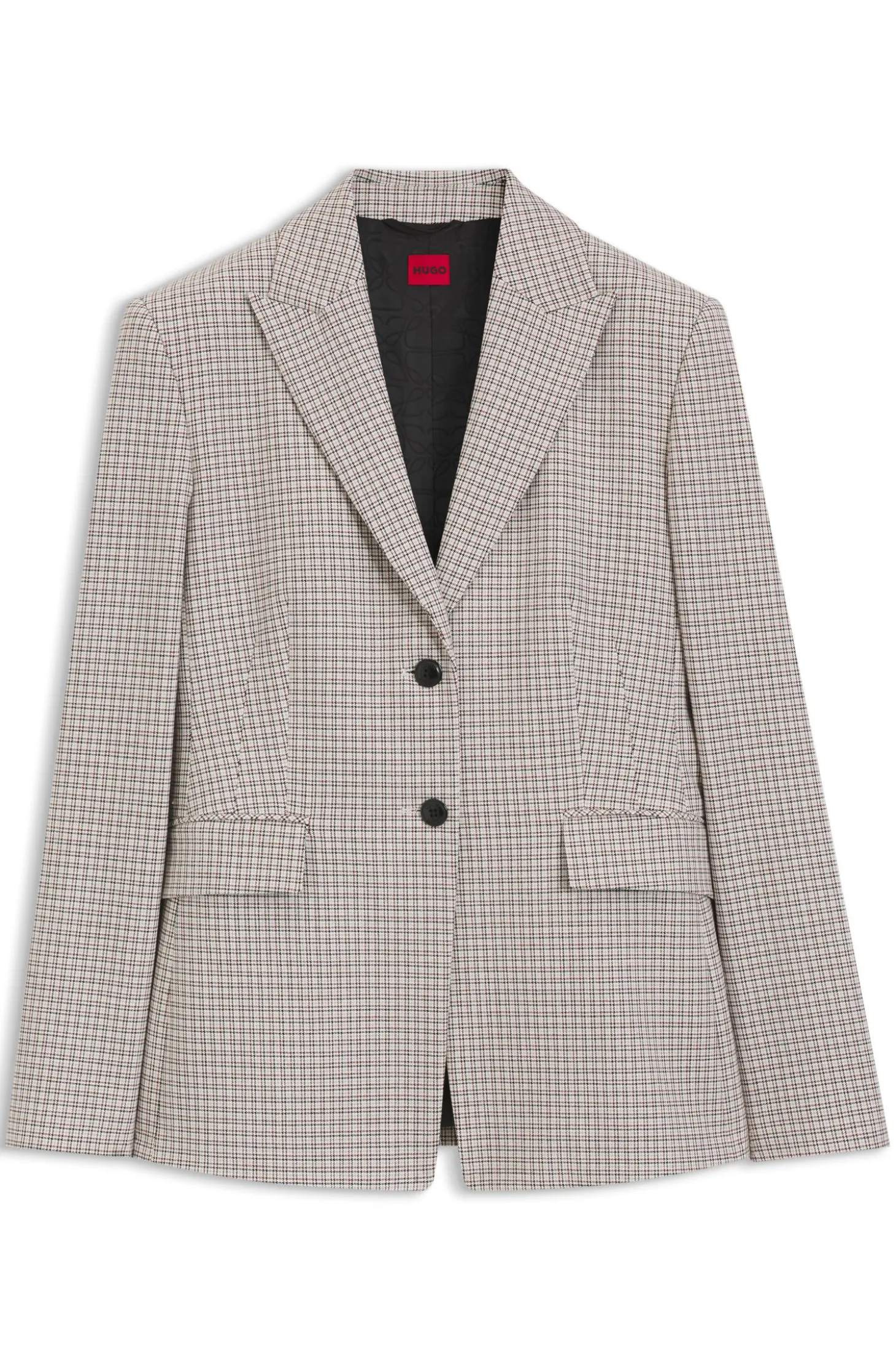 Regular-Fit Blazer mit Mikro-Karo