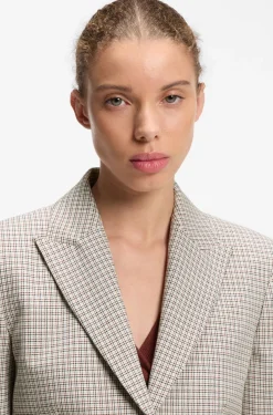 Regular-Fit Blazer mit Mikro-Karo