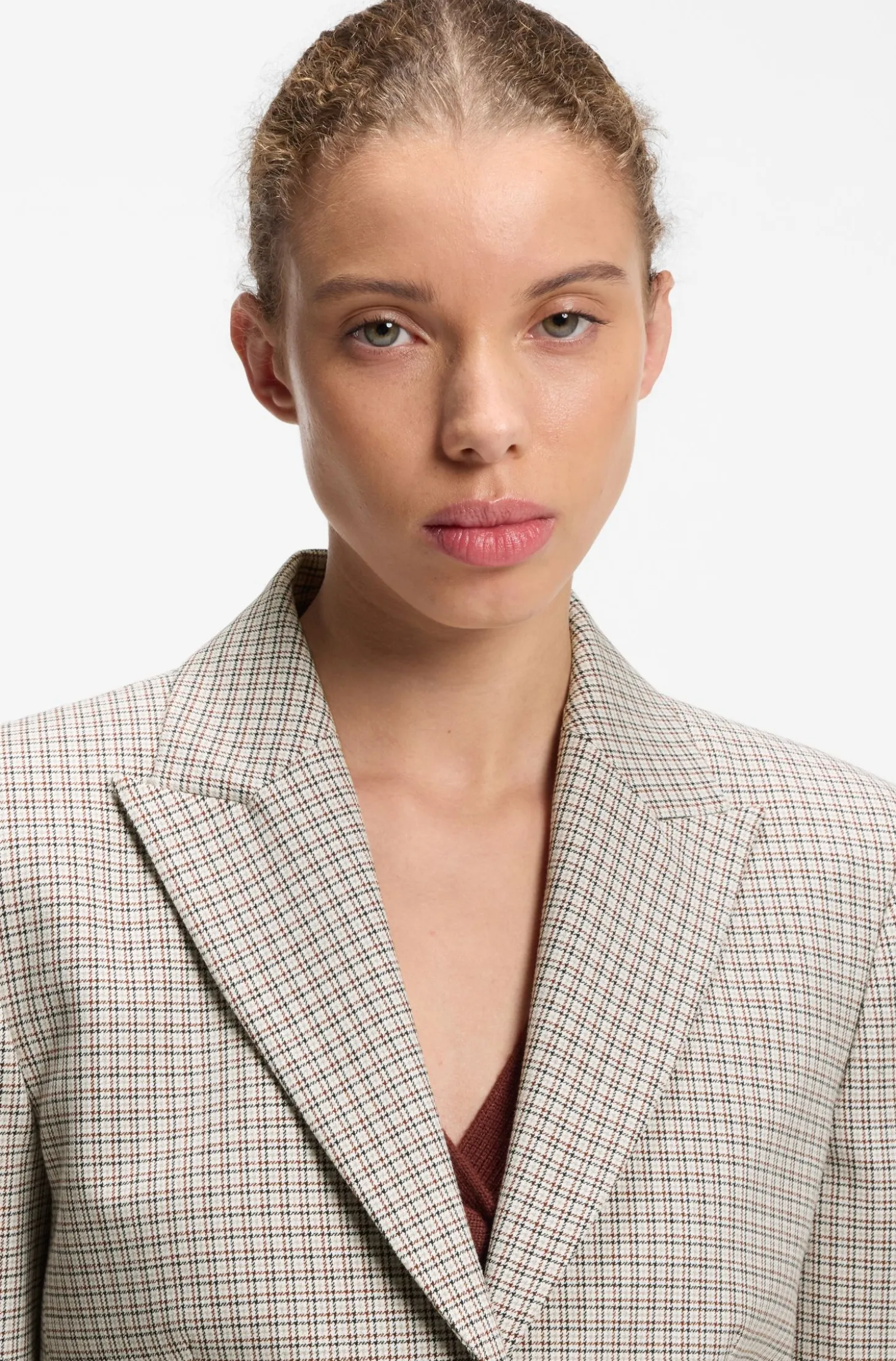 Regular-Fit Blazer mit Mikro-Karo