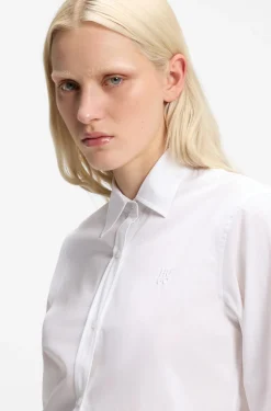 Regular-Fit Bluse aus Baumwoll-Popeline