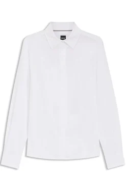 Regular-Fit Bluse aus Baumwoll-Mix